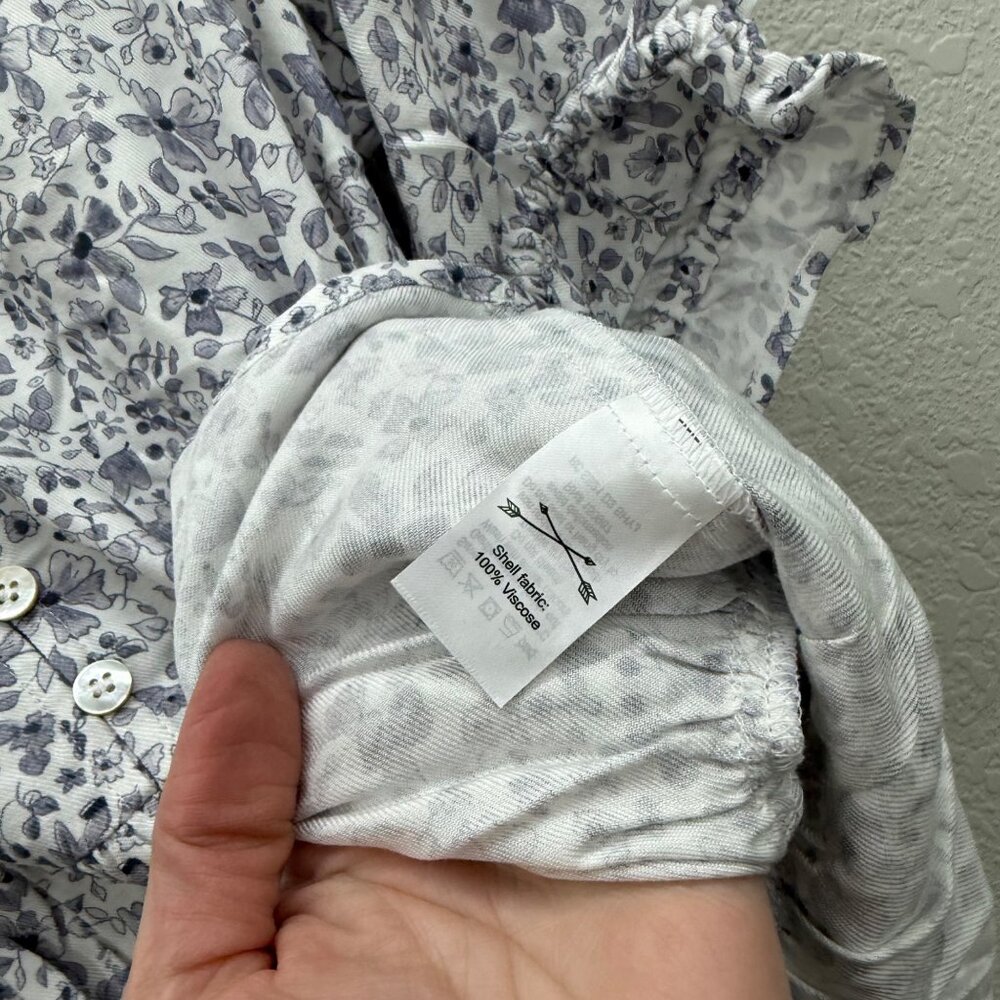 Rylee + Cru Floral Maddy Button Front Hi Lo Blouse Shirt Top Womens sz Large NEW - Picture 3 of 7